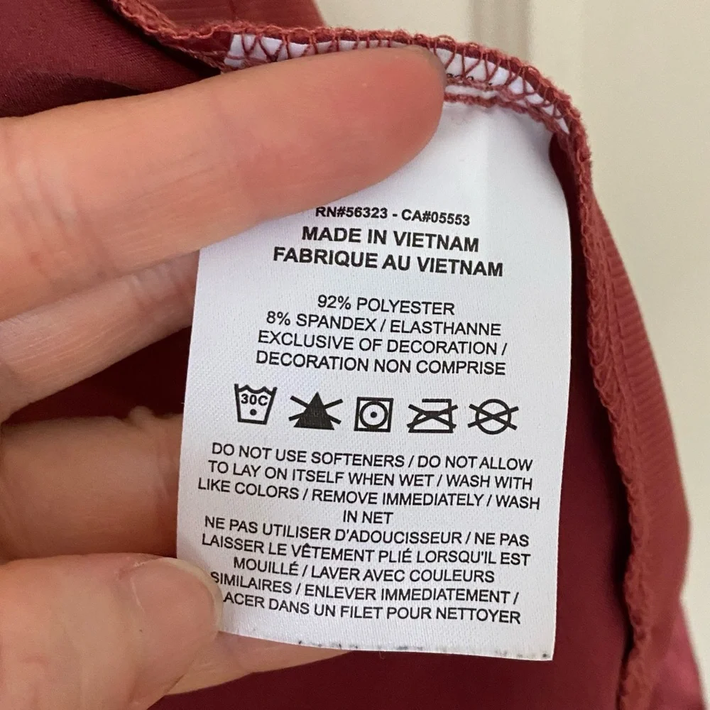 Nike Air Burgundy Satin Zip Up Cropped Loose Fit Track Bomber Jacket Size M - Picture 14 of 15